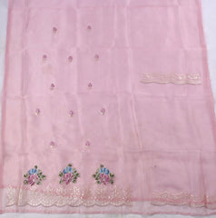 Glass Shimmer Pink Unstitched Suit