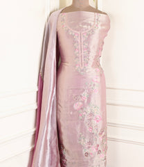 Giraffe Shimmer Mauve Unstitched Suit