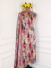 Chinon Rose pink Unstitched Suit