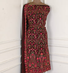 Crepe Brown Unstitched Suit