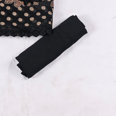 Georgette Black Unstitched Suit