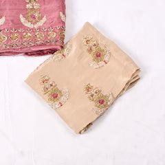 Khadi Onion Pink Unstitched Suit