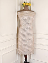 Shimmer Beige Unstitched Suit