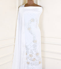 Crepe White Unstitched Suit