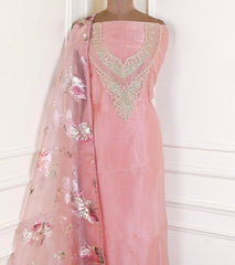 Glass Pink Unstitched Suit