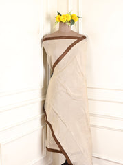 Organza Silk Brown Unstitched Suit