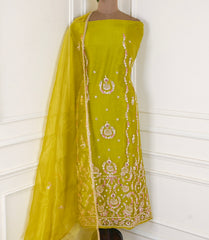 Glass Mehandi Unstitched Suit