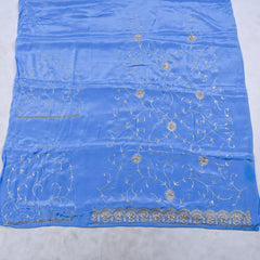 Crepe Sky Blue Lehenga Suit