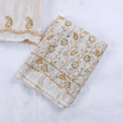 Shimmer Beige Unstitched Suit