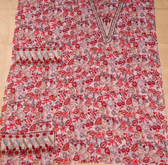 Tabby Red Beige Unstitched Suit