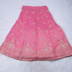 Shimmer Pink Unstitched Lehenga Suit
