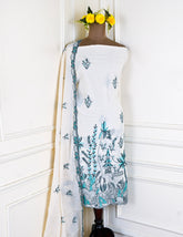 Pure Cotton Blue Unstitched Suit