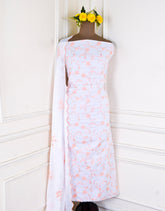 Cotton Peach Unstitched Suit
