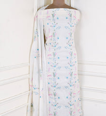 Cotton Blue Unstitched Suit