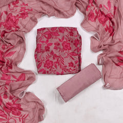 Chinon Rose Pink Unstitched Suit