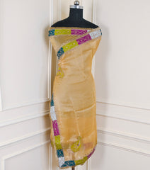 Giraffe Shimmer Yellow Unstitched Suit