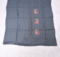 Twill Organza Powder Blue Unstitched Suit