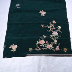 Crepe Green Unstitched Suit