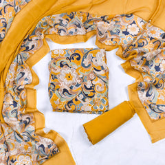 Tista Chinon Yellow Unstitched Suit