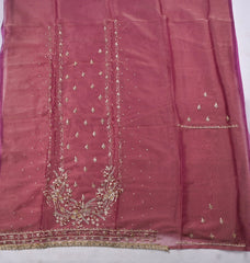 Shimmer Onion Pink Unstitched Suit