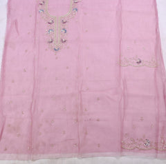 Crush Onion Pink Unstitched Suit