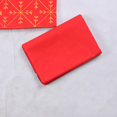 Cotton Red Phulkari Suit