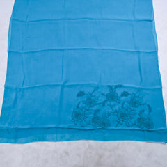 Organza Sky Blue Unstitched Suit