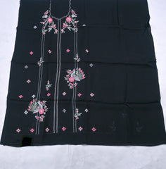 Organza Black Unstitched Suit