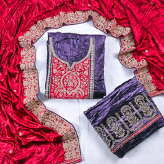 Velvet Purple Unstitched Suit