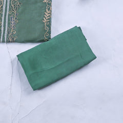 Organza Green Unstitched Suit
