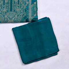 Banarasi Ferozi Unstitched Suit