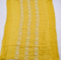 Georgette Yellow Unstitched Suit