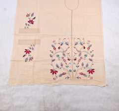 Organza Beige Unstitched Suit