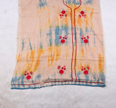 Twill Organza Beige Unstitched Suit