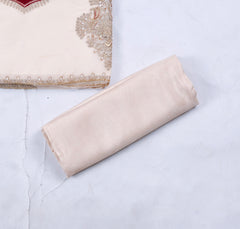 Organza Beige Unstitched Suit