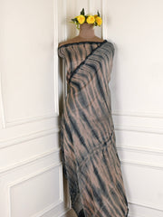 Georgette Brown Unstitched Suit