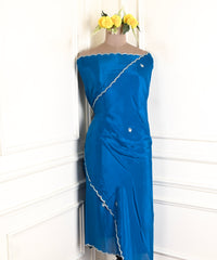 Crepe Blue Unstitched Suit