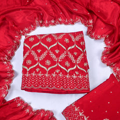 Crepe Maroon Peplum Lehenga Suit