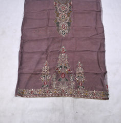 Organza Mauve Unstitched Suit
