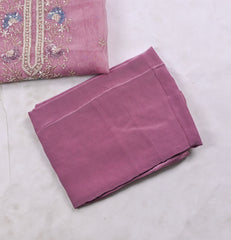 Crush Onion Pink Unstitched Suit