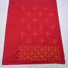 Cotton Maroon Phulkari Suit