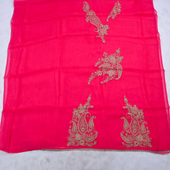 Organza Pink Unstitched Suit