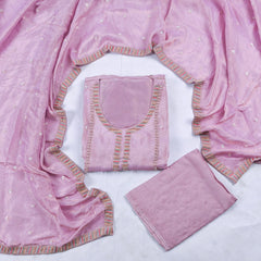 Shimmer Pink Unstitched Suit