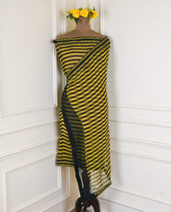 Crepe Yellow Unstitched Suit
