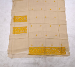 Organza Beige Unstitched Suit