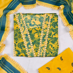 Mul Check Yellow Unstitched Suit
