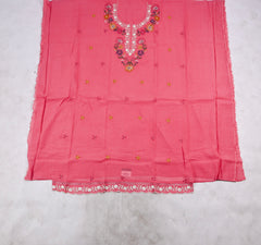 Mul Cotton PInk Unstitched Suit