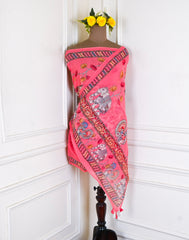 Mul Cotton Pink Unstitched Suit