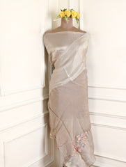 Giraffe Shimmer Light Grey Unstitched Suit