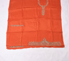 Silk Orange Unstitched Suit